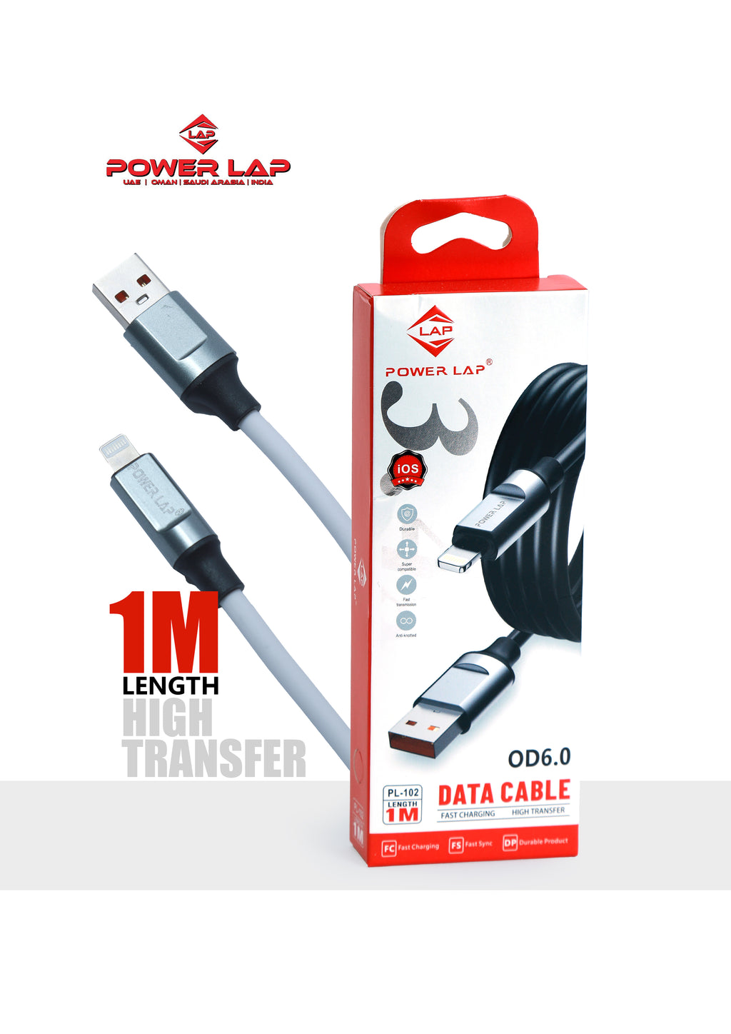POWER LAP®PL-102 Lightning Data Cable (1 Meter)