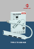 POWER LAP® PL-549 TYPE C TO USB 4 PORT HUB