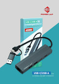 POWER LAP®PL-563 USB C/USBA TO  3.HUB+LAN 5 IN 1