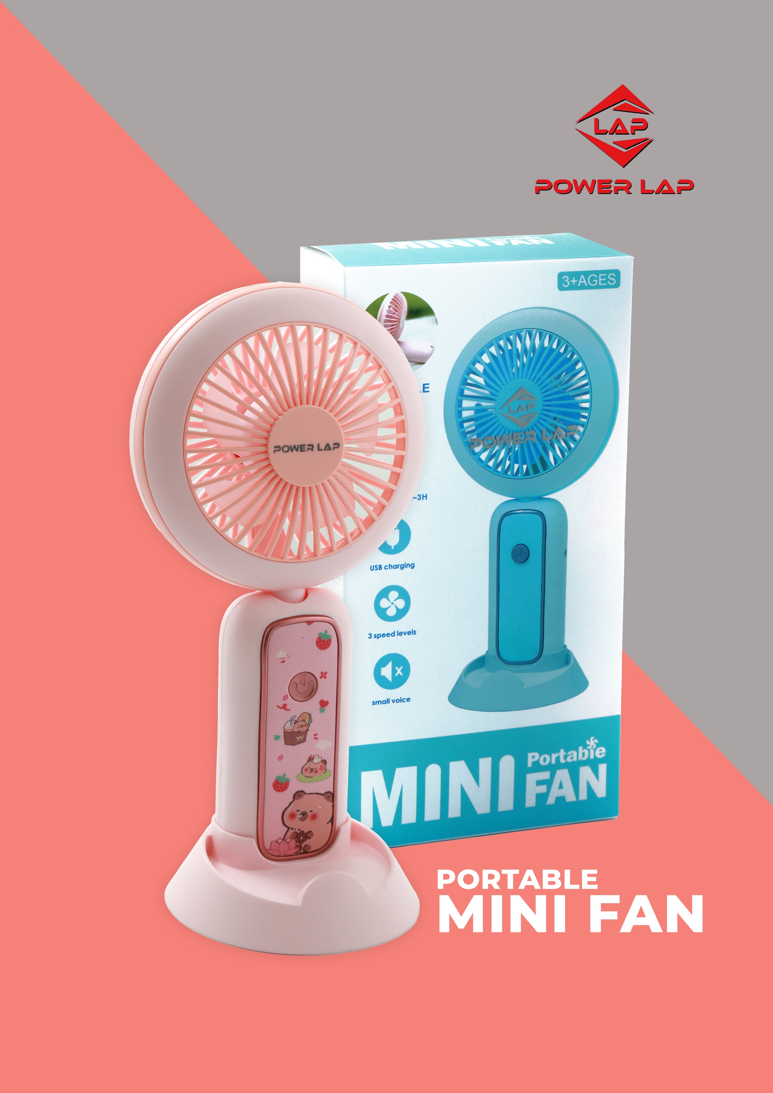 POWERLAP®JK8832 MINI PORTABLE FAN