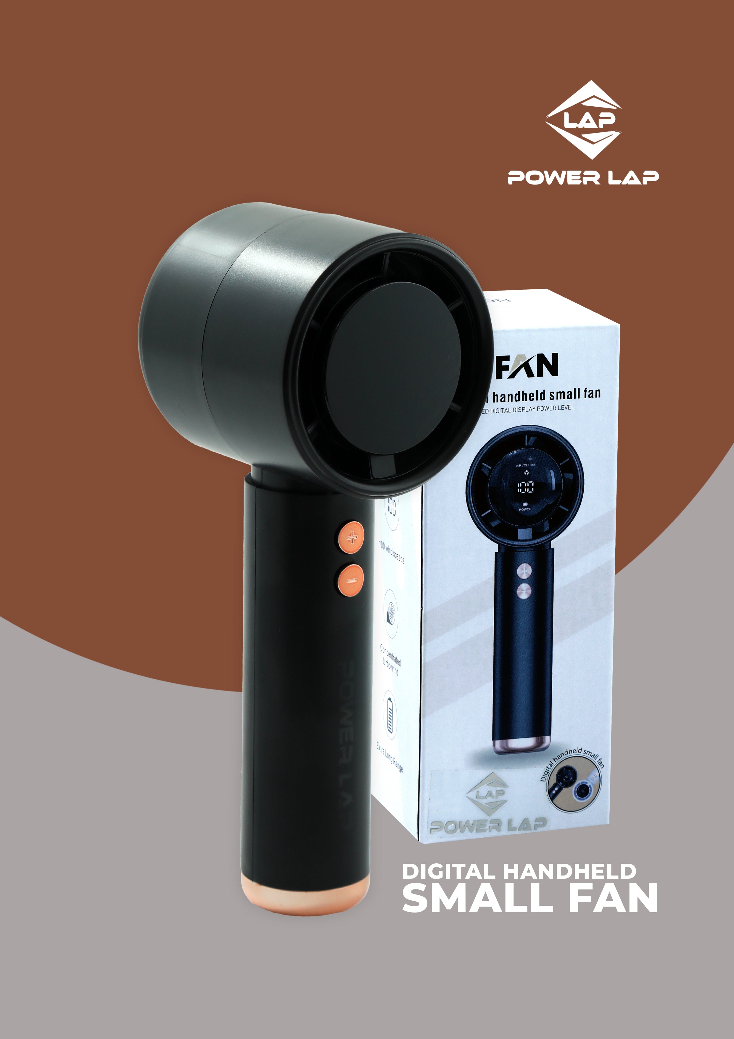 POWERLAP® N68 DIGITAL HAND HELD SMALL FAN