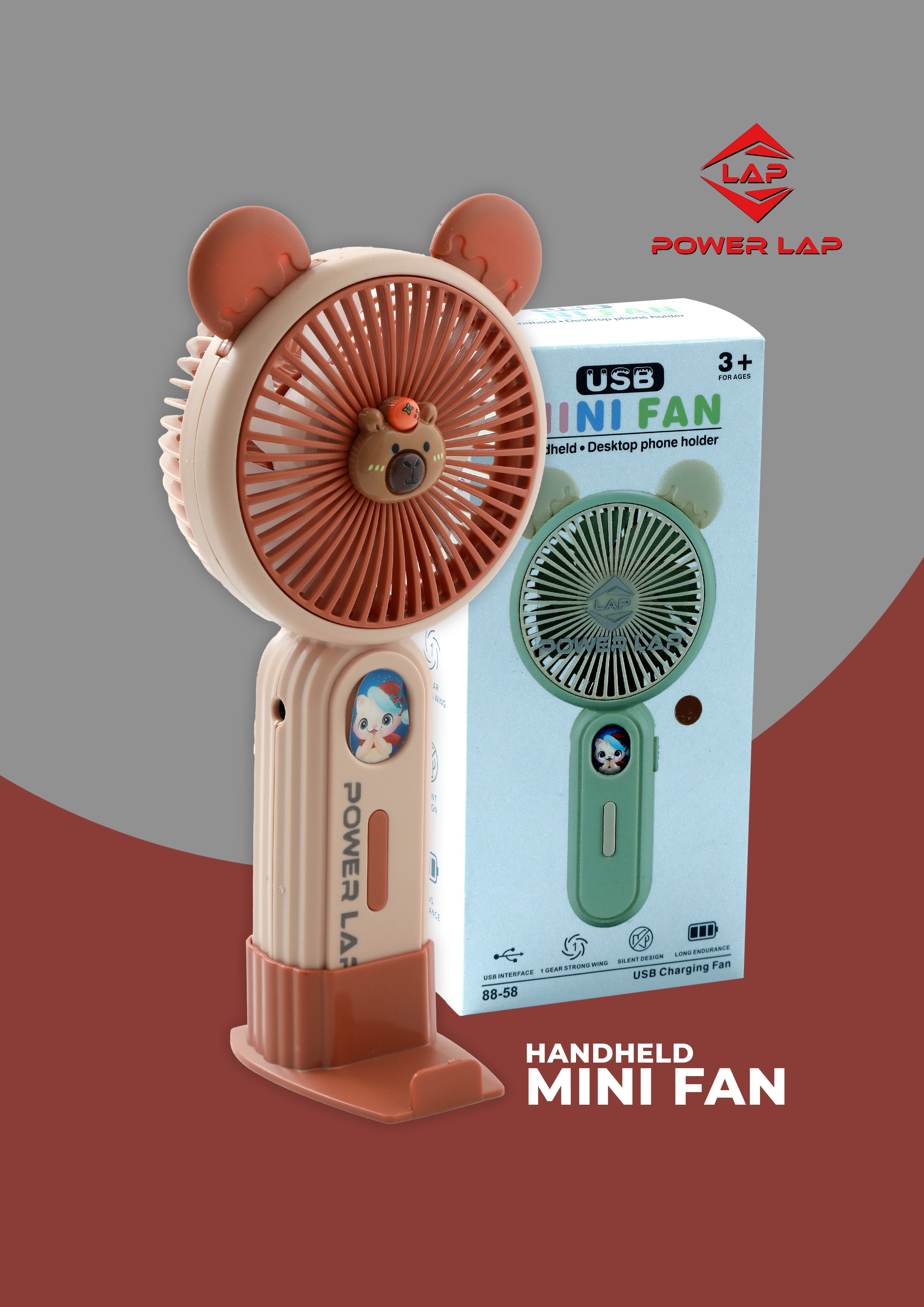POWERLAP®8858-X HANDHELD FAN FOR KIDS