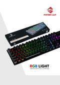 POWER LAP® PL-790 WIRED Mechanical Keyboard Retro Style • RGB Lighting • Full-Size 108 Keys