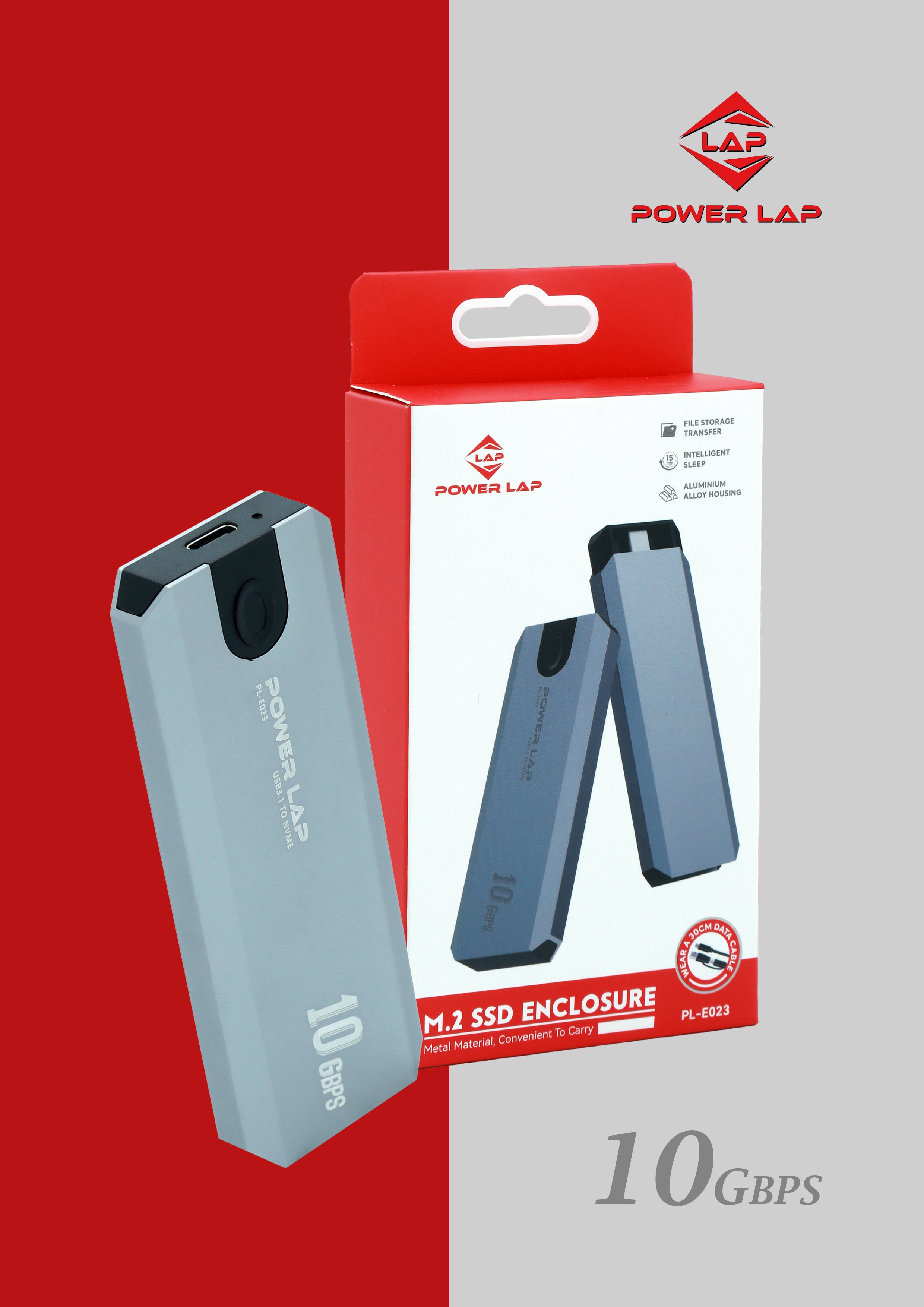 POWER LAP®E023-M2 SSD ENCLOSURE