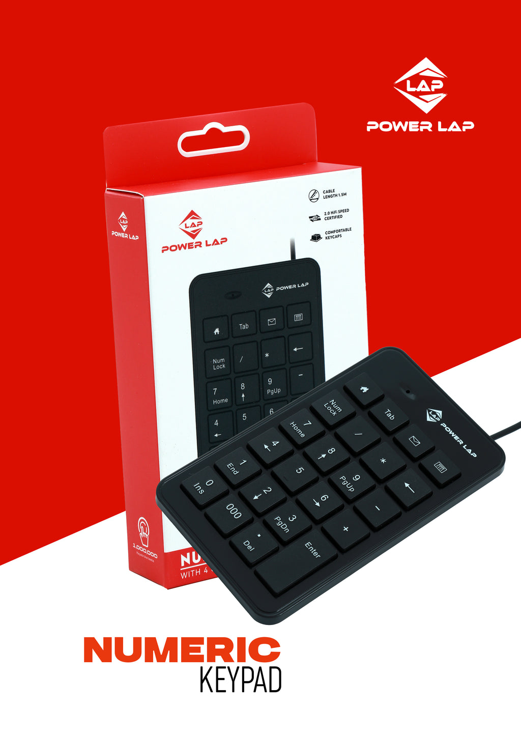 POWERLAP®NUMERIC KEYPAD PL 047U