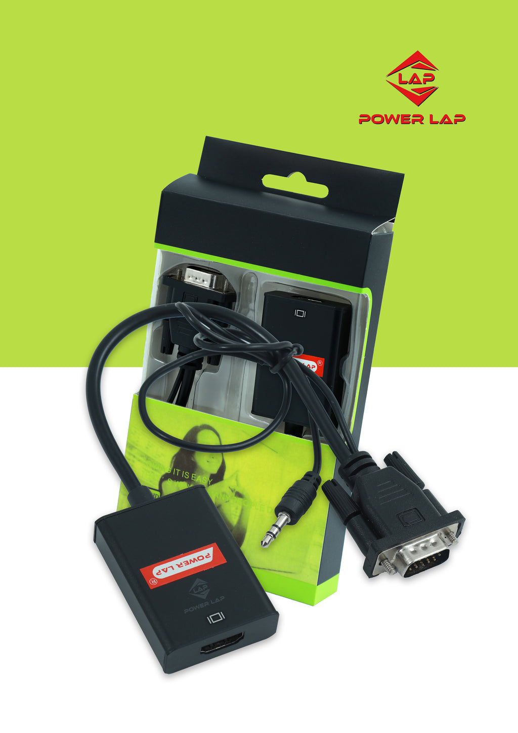 POWER LAP®VGA to HDTV (HDMI) Adapter with Audio-PL509