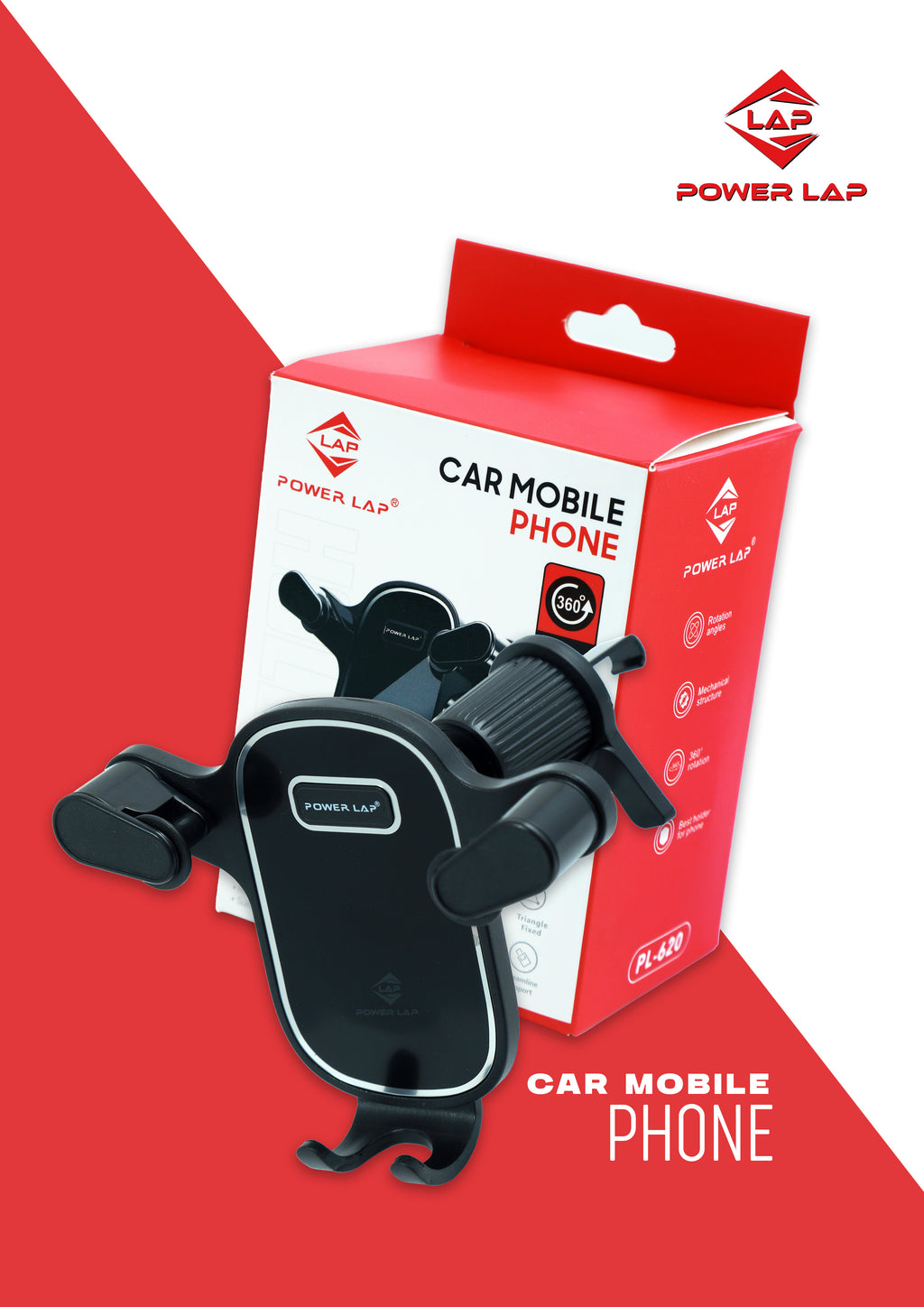 POWER LAP® Car Mobile Phone Holder – PL-620