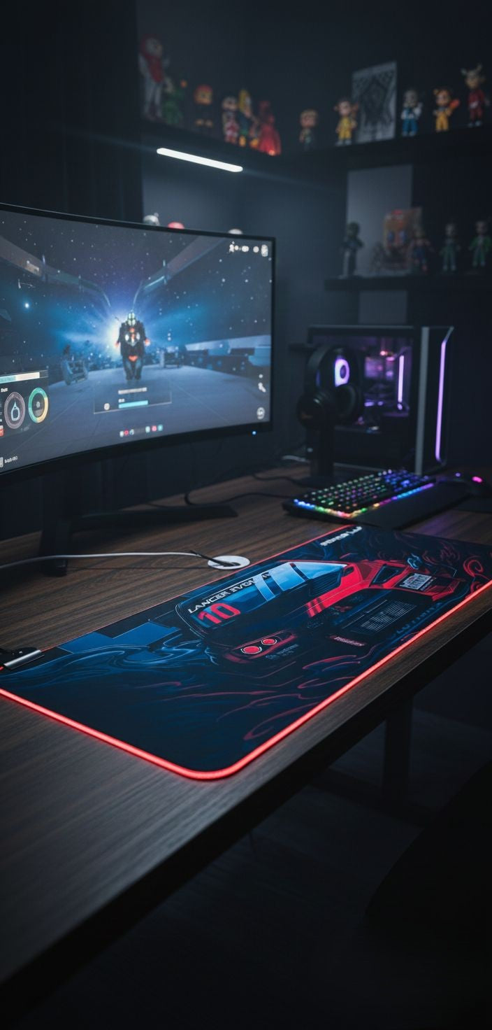 POWER LAP® 80X30X4 GAMING MOUSEPAD PRINTED WITH RGB LIGHT