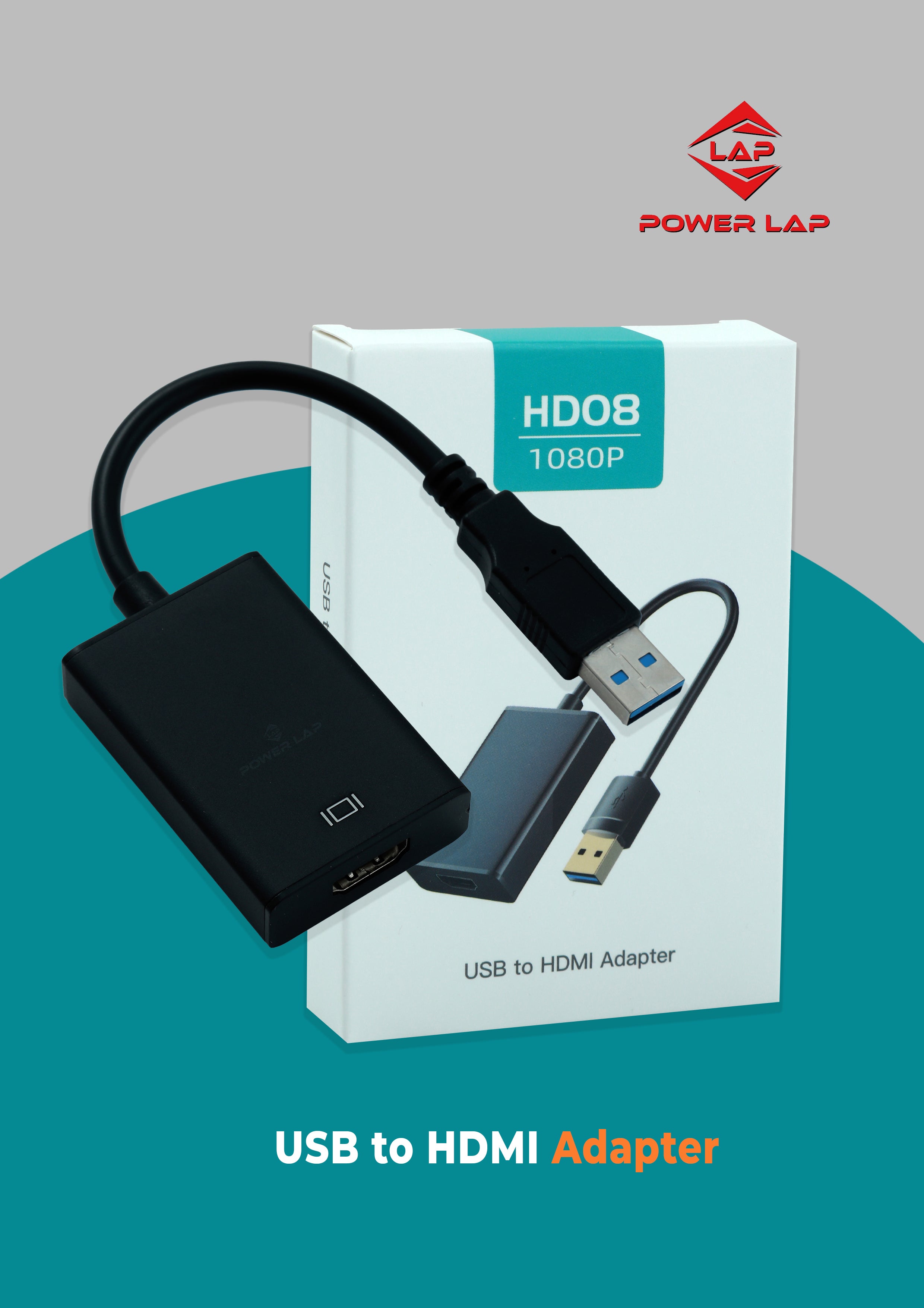 POWER LAP®USB to HDMI Adapter – HD08 1080P