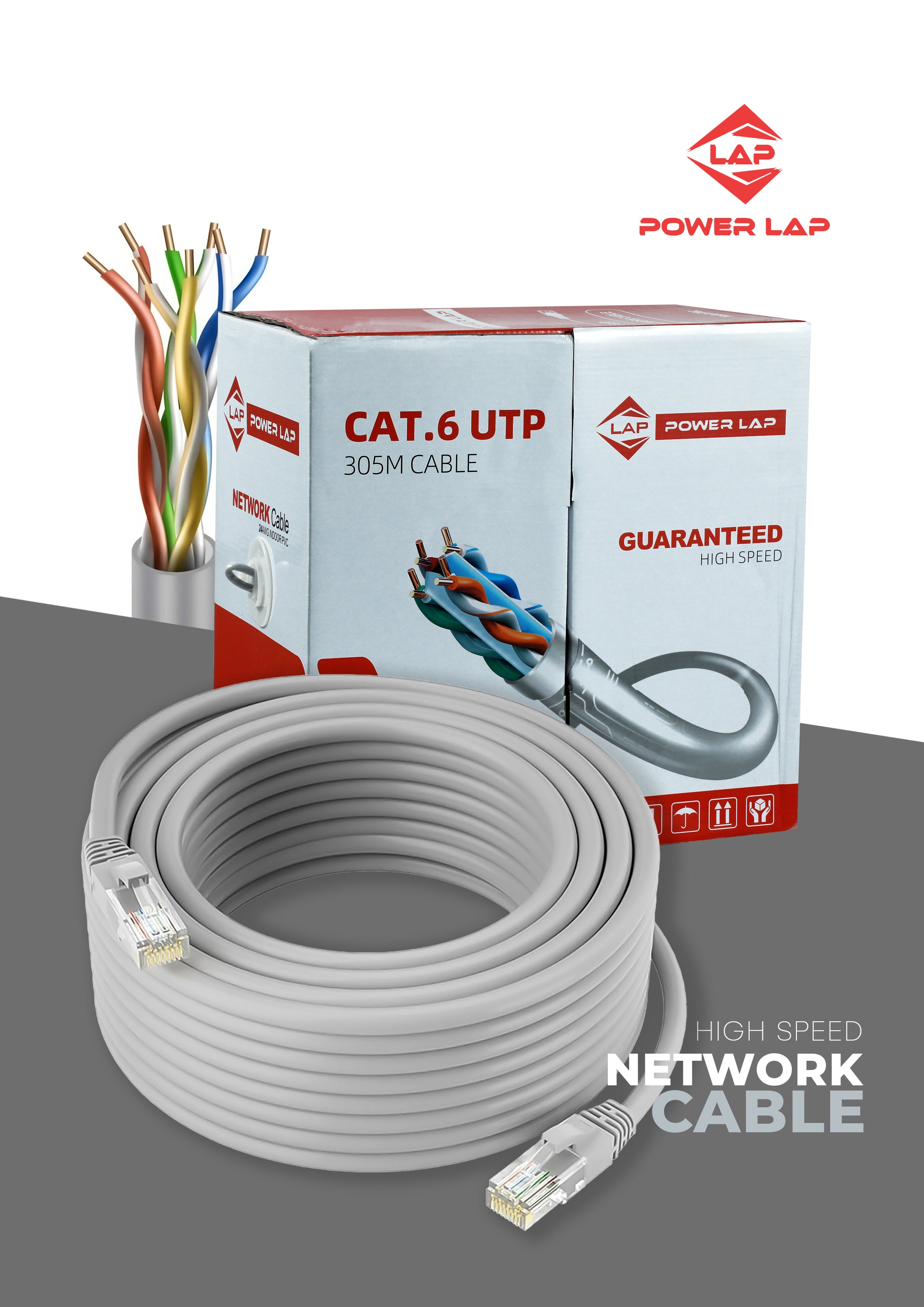 CAT6 UTP POWERLAP®CABLE 305M