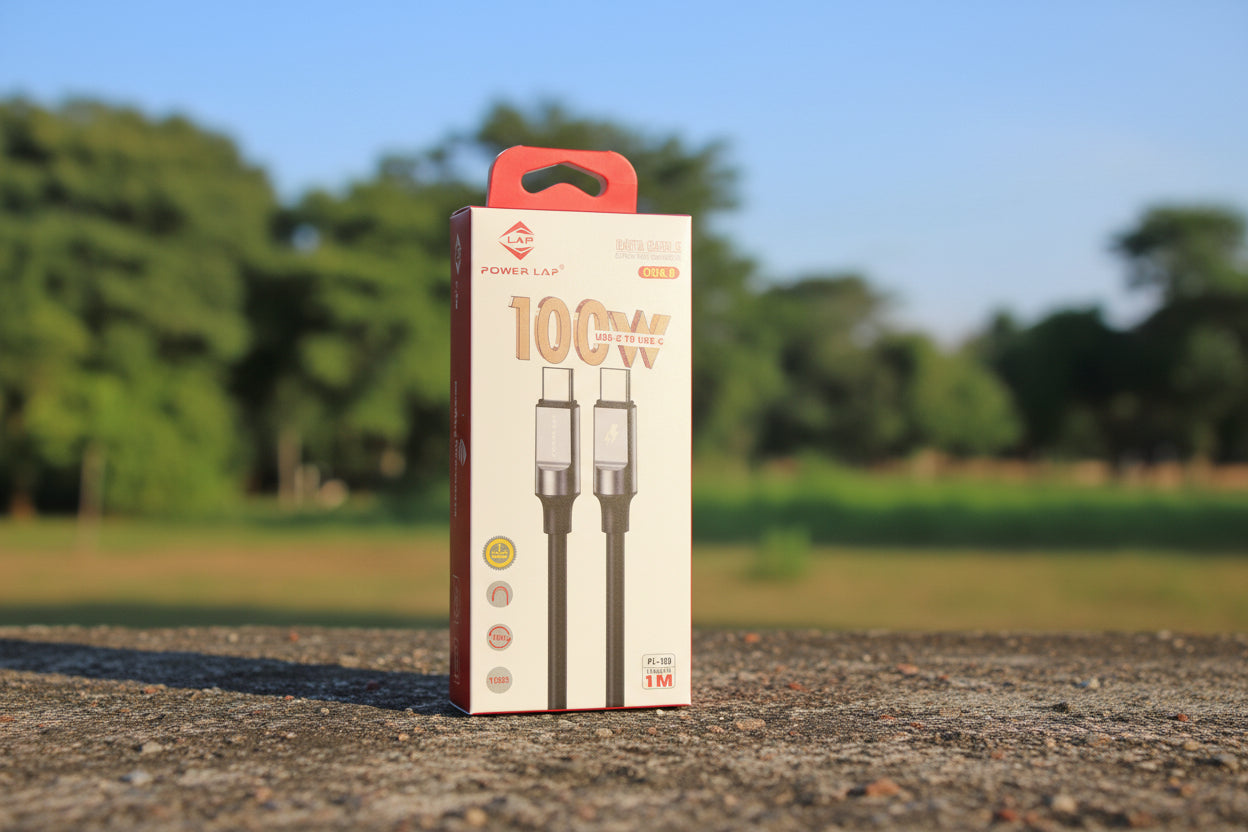 POWER LAP® PL-100  TYPE-C TO TYPE-C 100W DATA CABLE