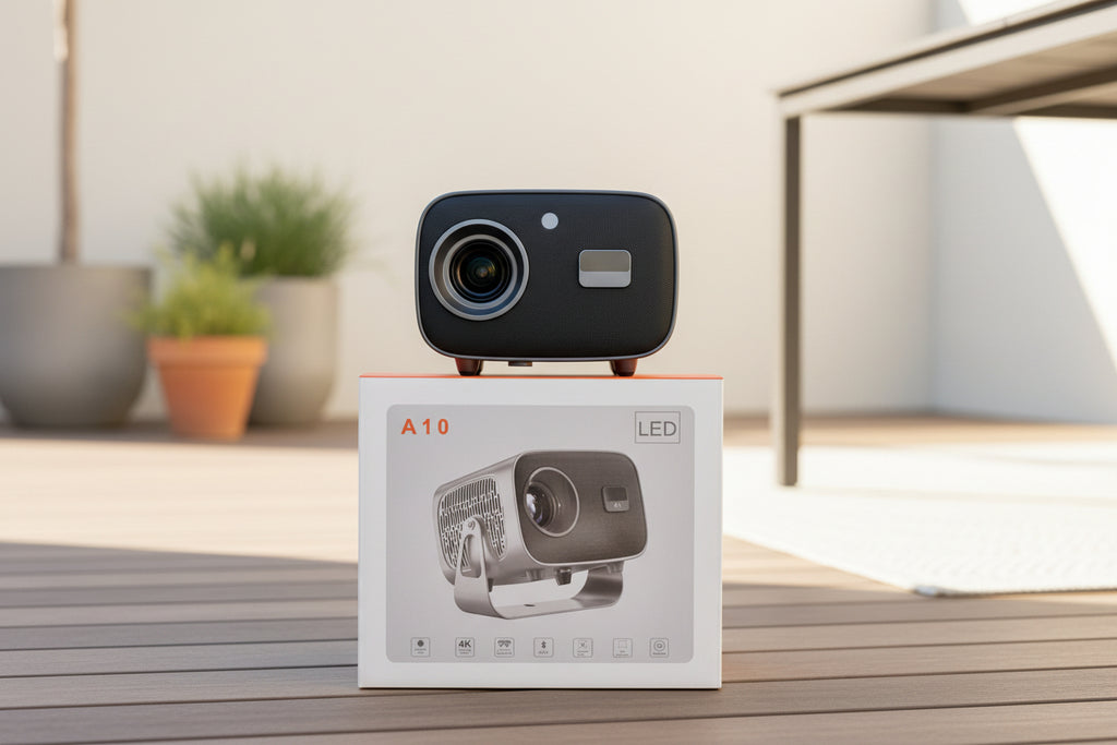 POWER LAP®A10 LED Smart Projector – 4K Supported Home Cinema • Office Presentations • Big-Screen Entertainment