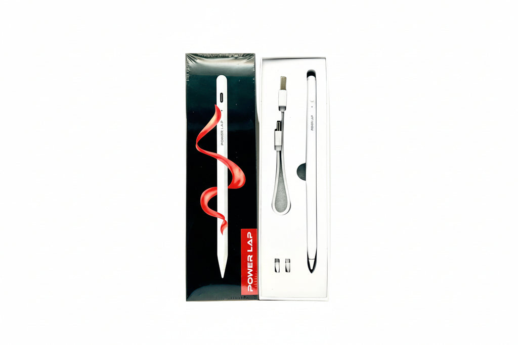 Power Lap Black Box Bluetooth Pen packaging with pen and box on a white background