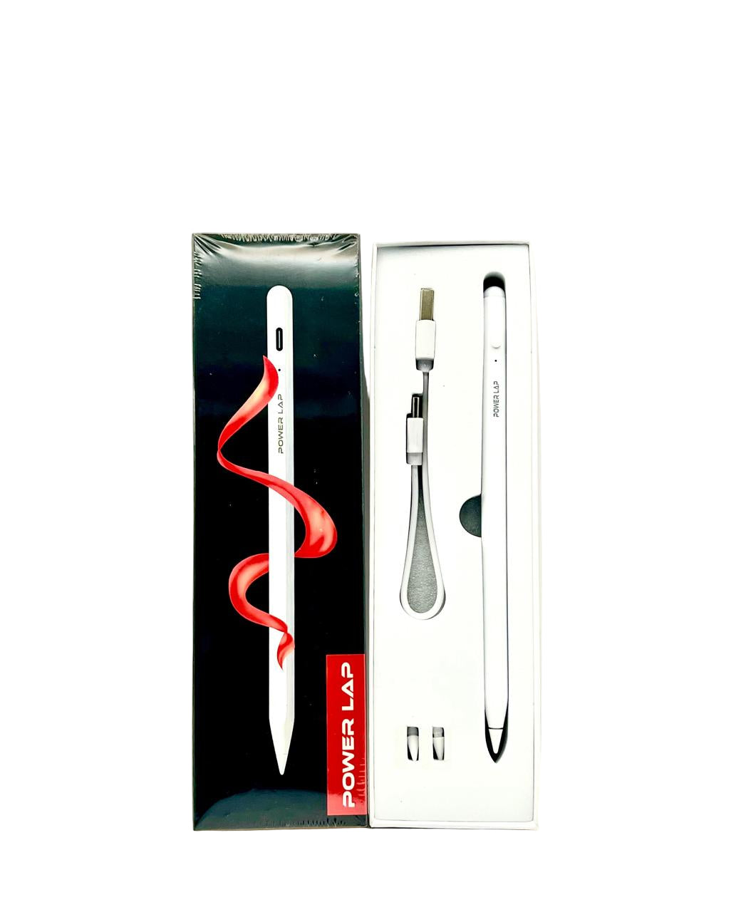 Power Lap Black Box Bluetooth Pen packaging with pen and box on a white background