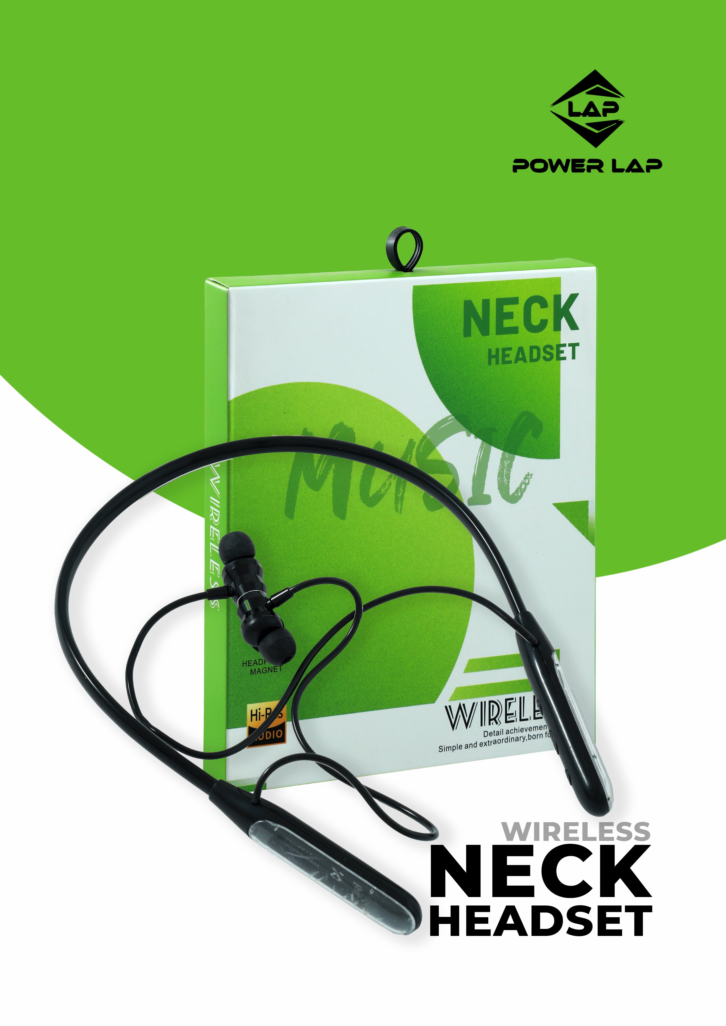 TRANSPARENT POWERLAP®NECK HEADSET