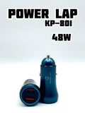 POWER LAP® KP-801 – 48W Fast Car Charger PD + QC3.0 | Dual-Port Ultra-Speed Charging | Metal Body