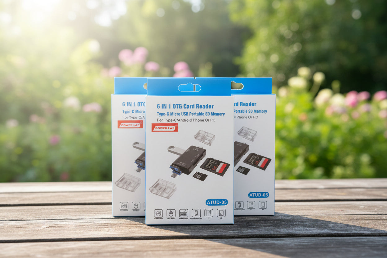 POWER LAP® CARD READER 6 IN 1 USB 2,0 MULTI FUNCTION OTG